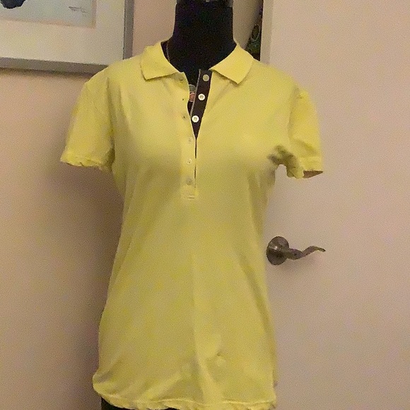 Burberry Brit Women's Yellow  Polo Shirt with Collar - Picture 2 of 5